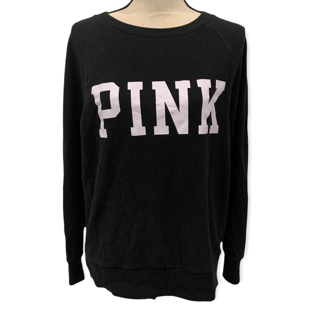 Victorias secret PINK oversized crewneck sweatshirt extra small black